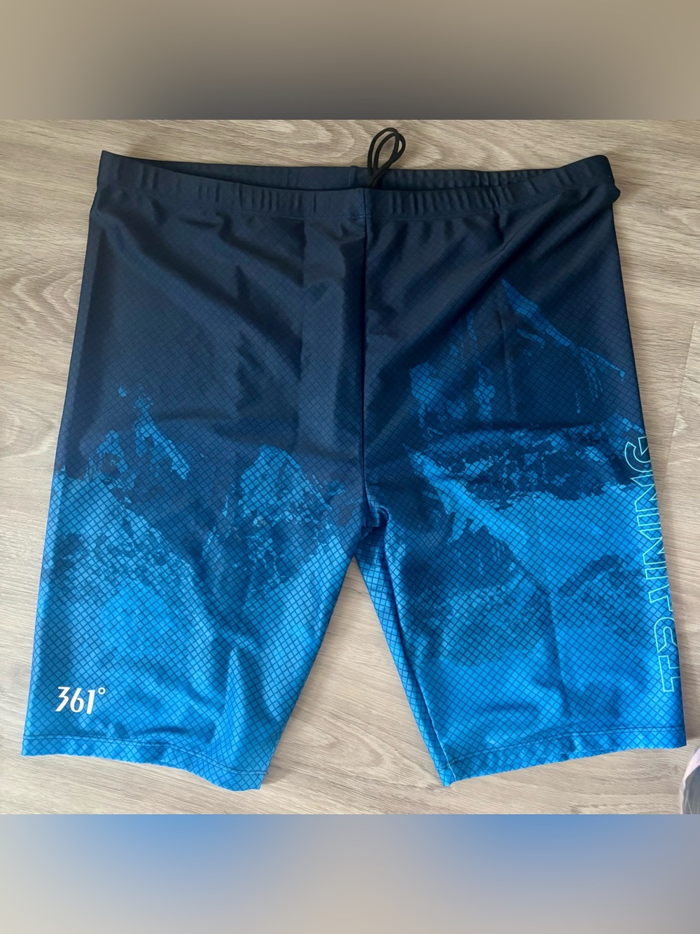 361 Degrees One Degree Behind Blue Gradient Jammer Swim Shorts 3XL